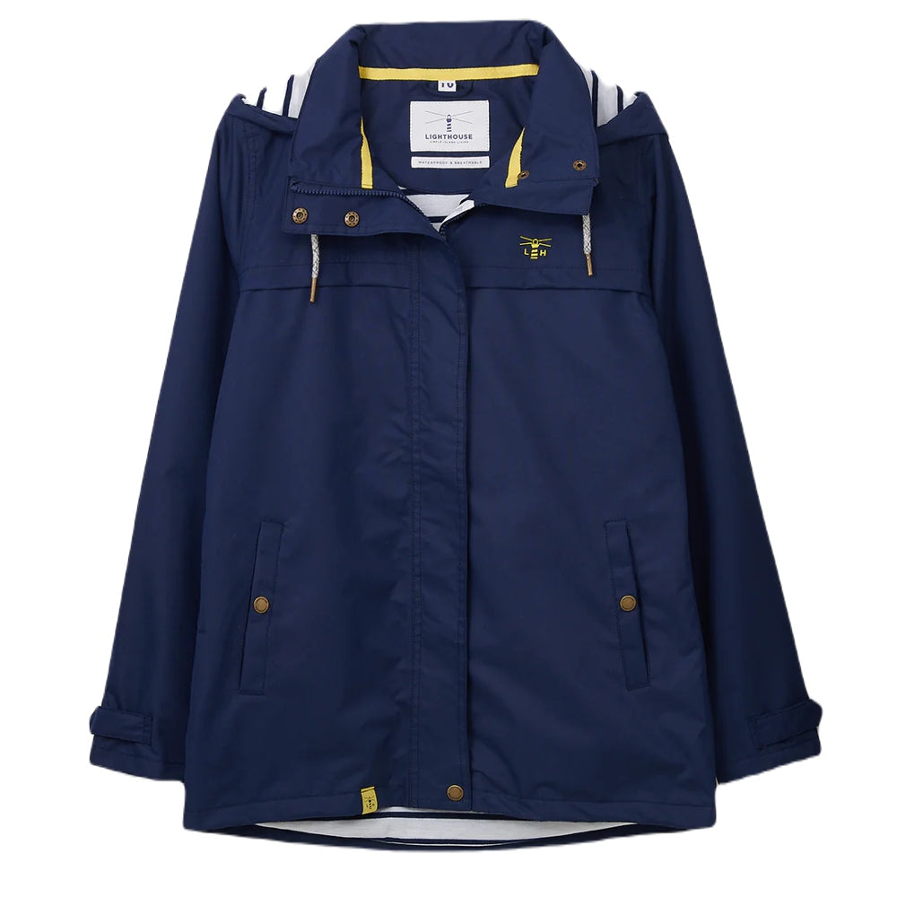 Lighthouse Beachcomber Womens Waterproof Jacket in Navy 