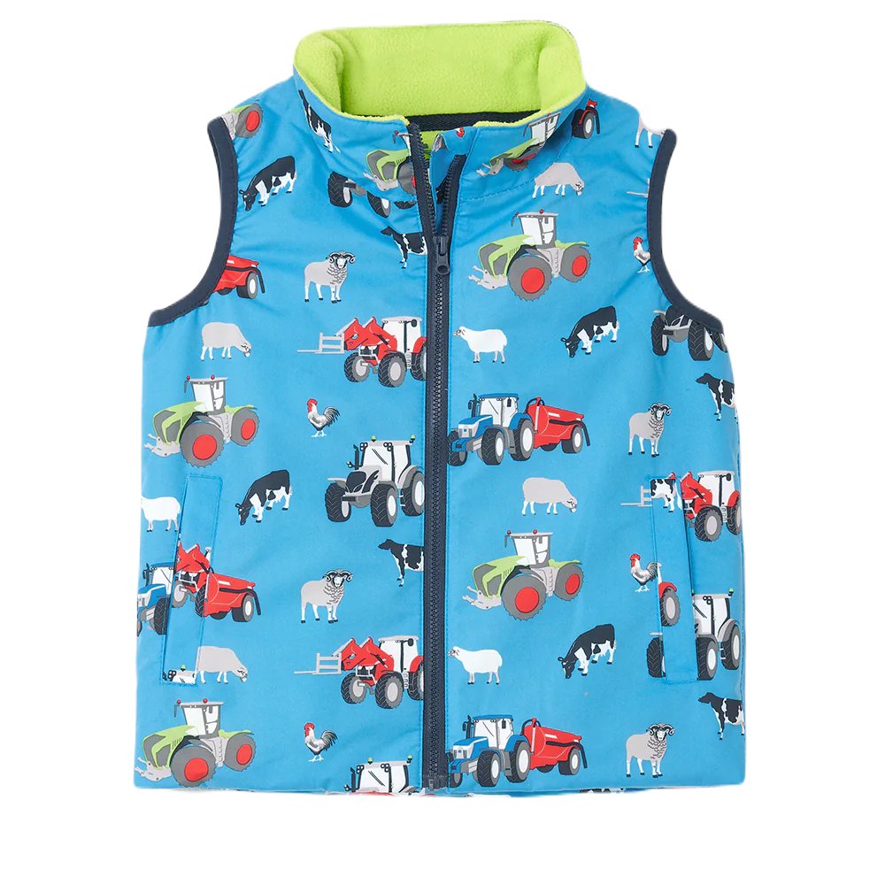 Lighthouse Kids Waterproof Alex Gilet in Blue Farm