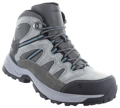 Grey and Blue Hi-Tec Bandera Lite Waterproof Hiking Boots 