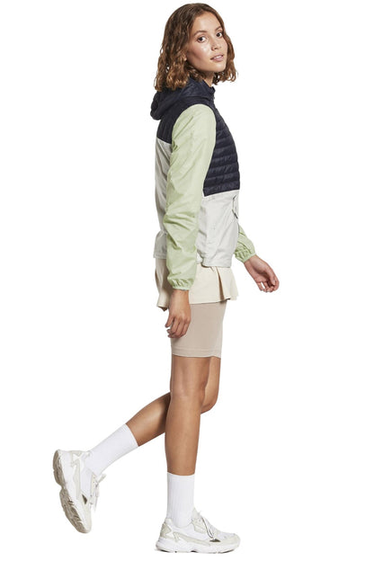 Didriksons Maj Womens Jacket 2 in Navy Green and White 