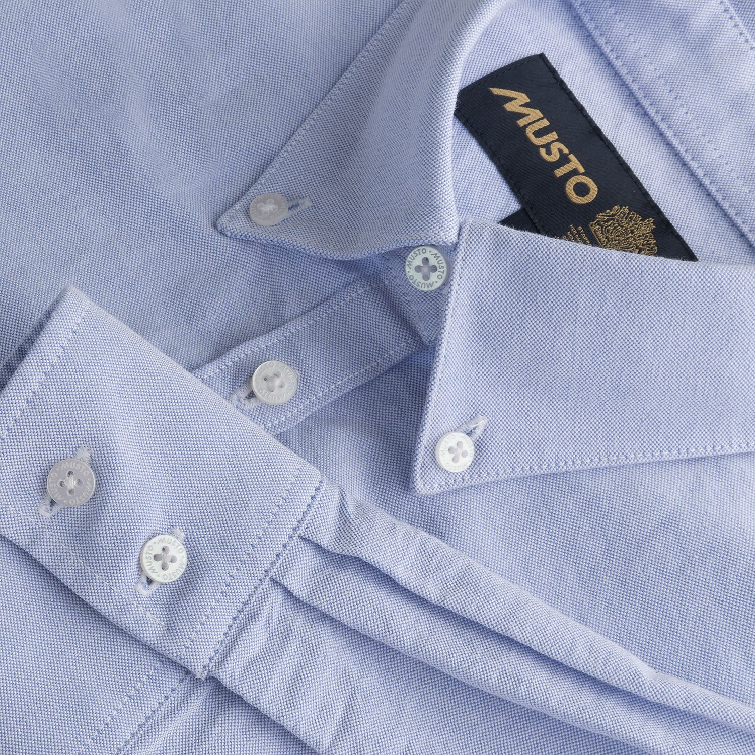 Musto Oxford cotton shirt in Pale Blue
