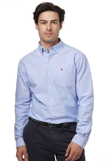 Musto Aiden Long Sleeve Oxford Shirt in Pale Blue