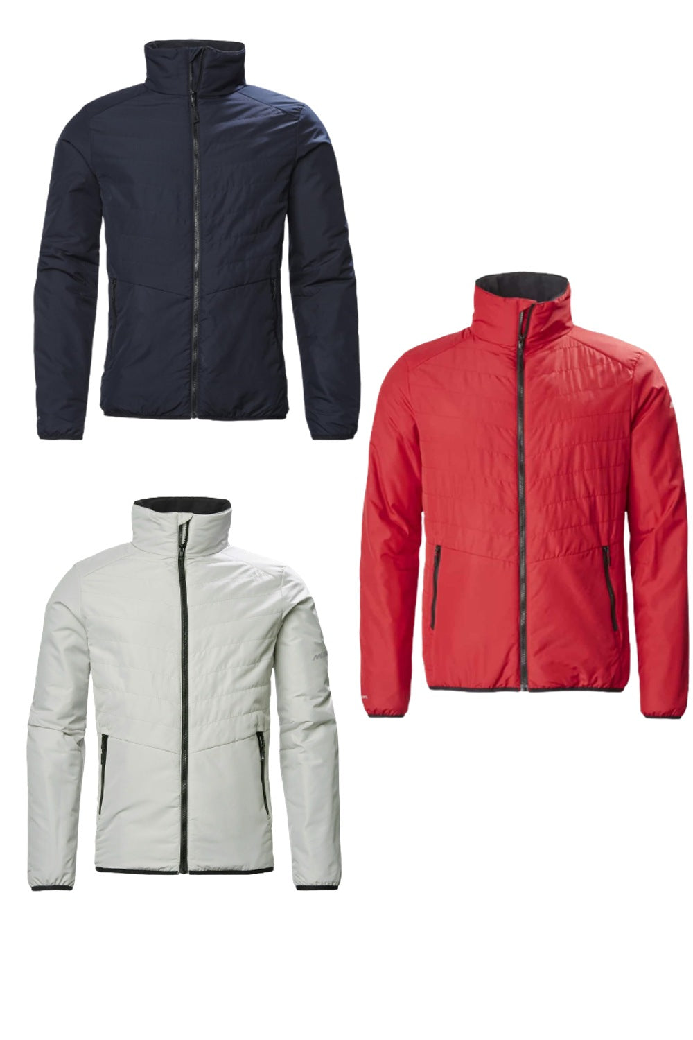 Musto Corsica Primaloft Funnel Jacket in Navy, True Red and Platinum