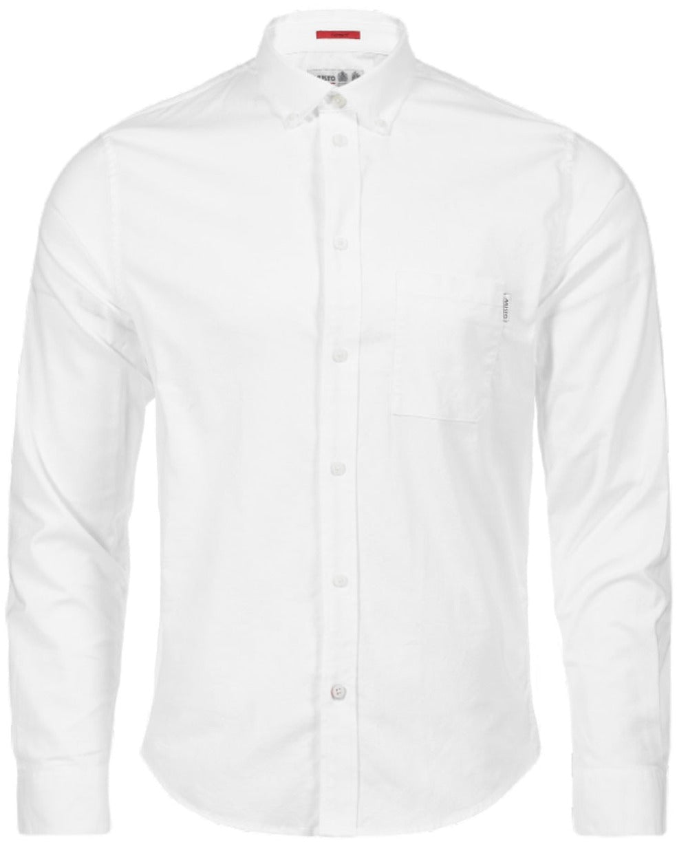 Musto Essentials Long Sleeve Oxford Shirt In White  