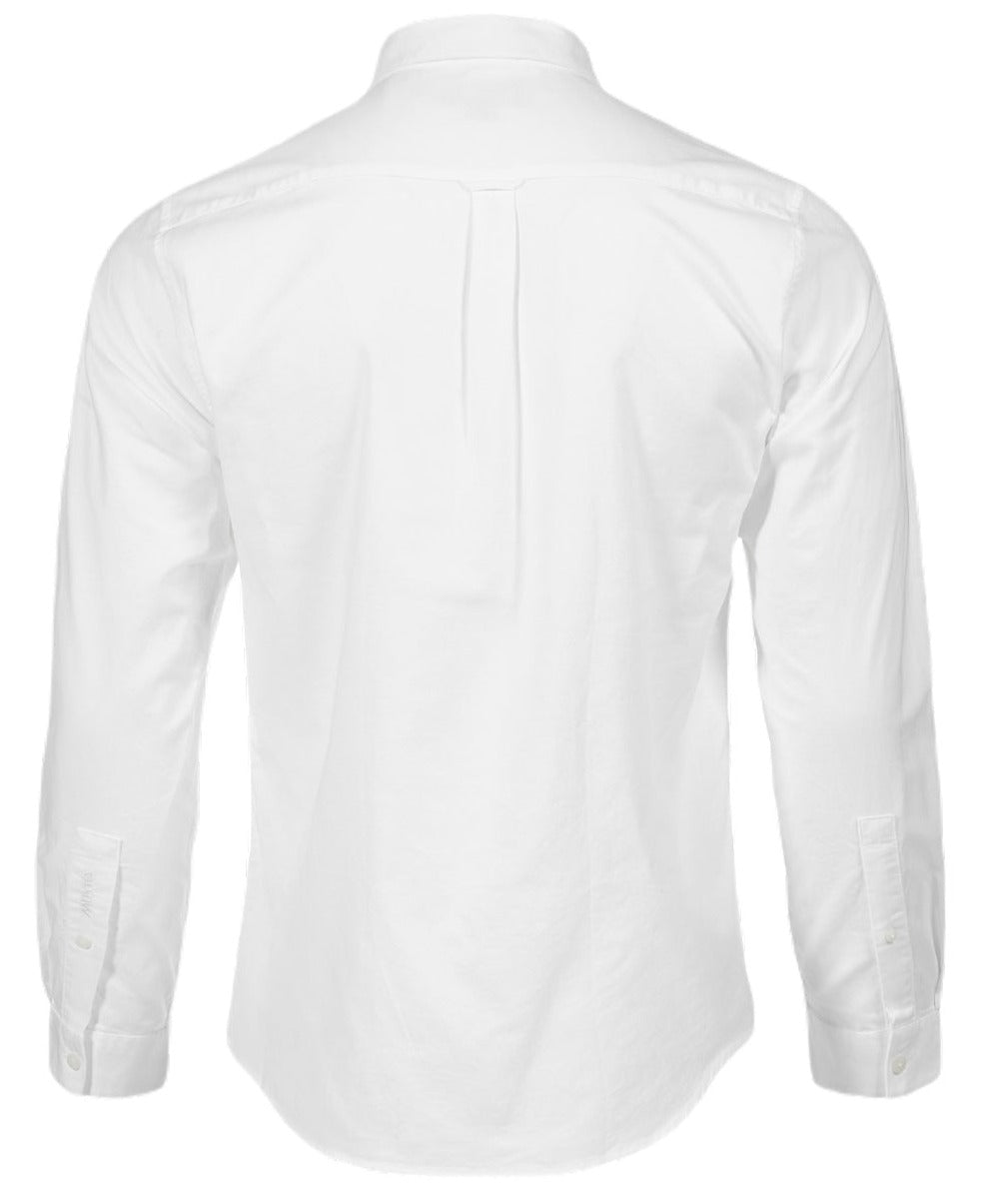 Musto Essentials Long Sleeve Oxford Shirt In White  