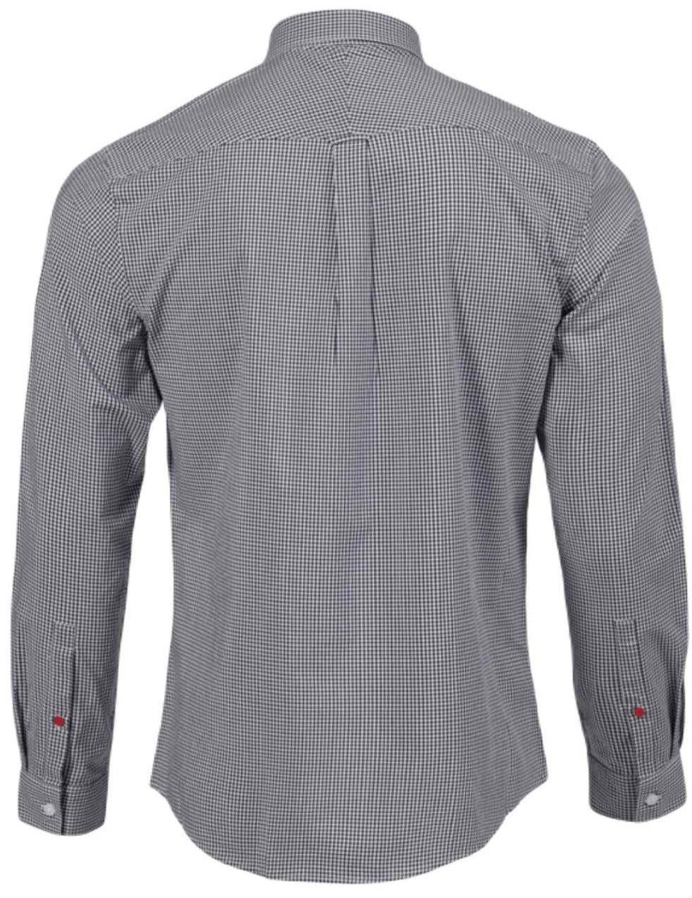 Musto Mens Sardinia Micro Gingham Shirt In Navy/White 