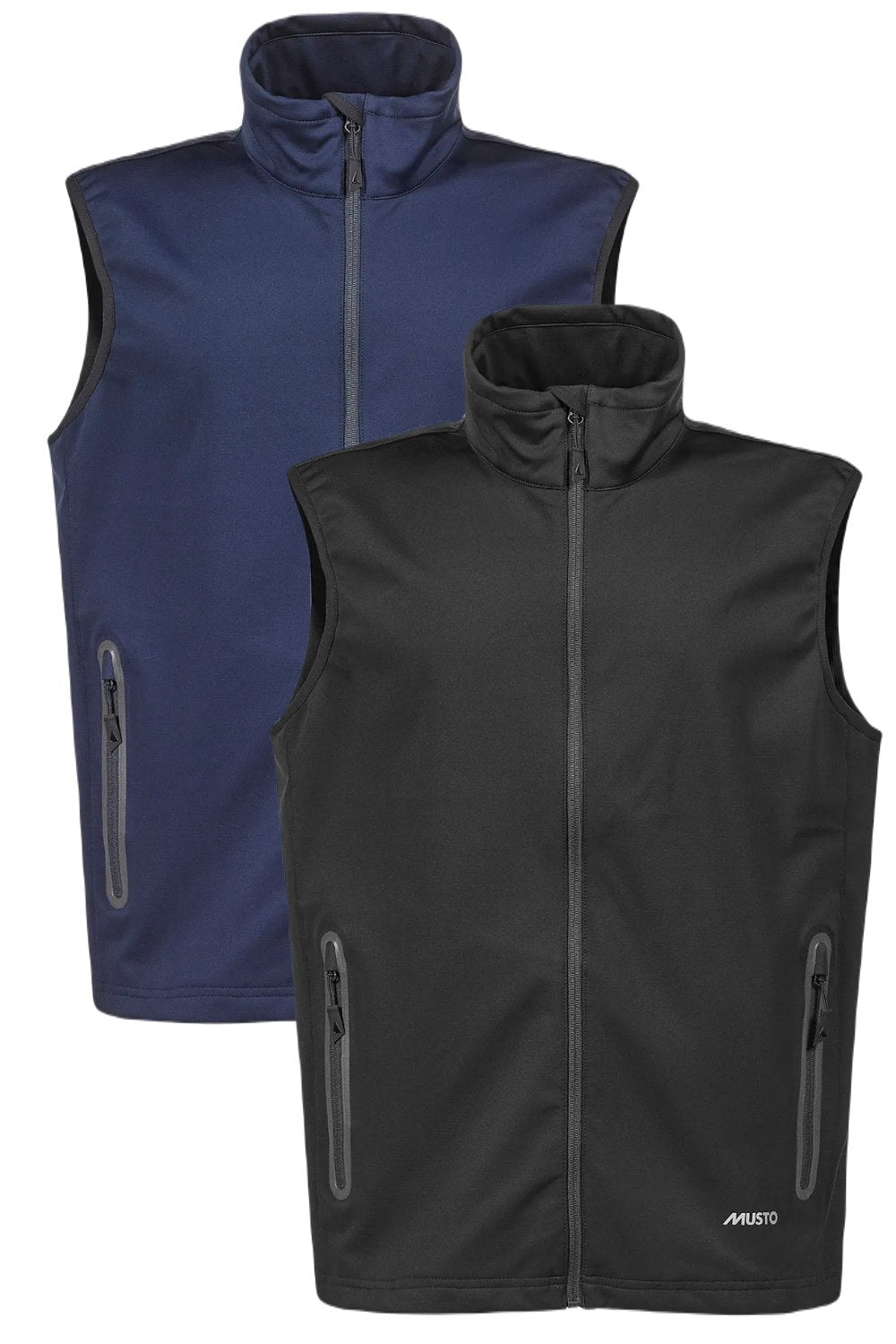 Musto Mens Essential Softshell Gilet in Navy and Black 