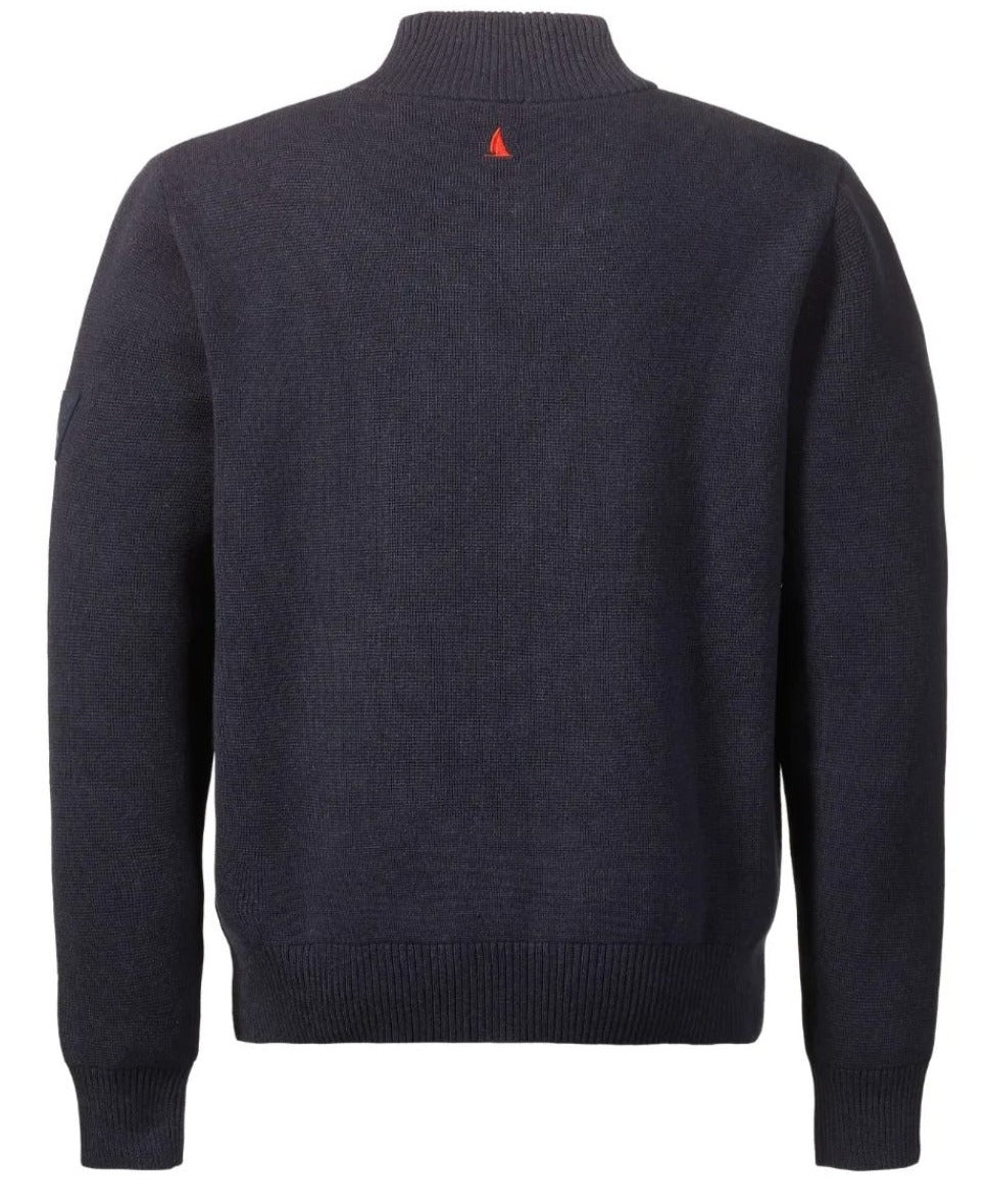 Musto Mens Salcombe Zip Neck Knit in Navy