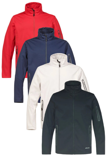 Musto Mens Essential Softshell Jacket in True Red, Navy, Platinum and Black