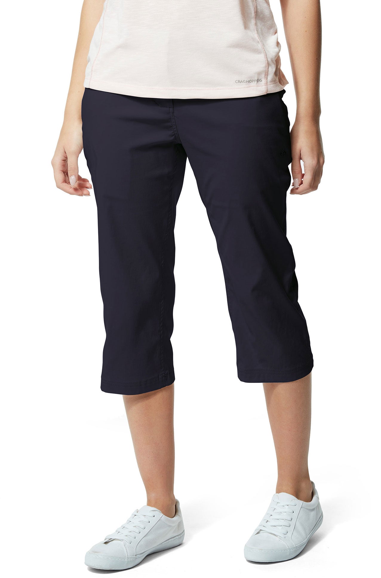 Navy Ladies Kiwi Pro Crop Trousers by Craghoppers
