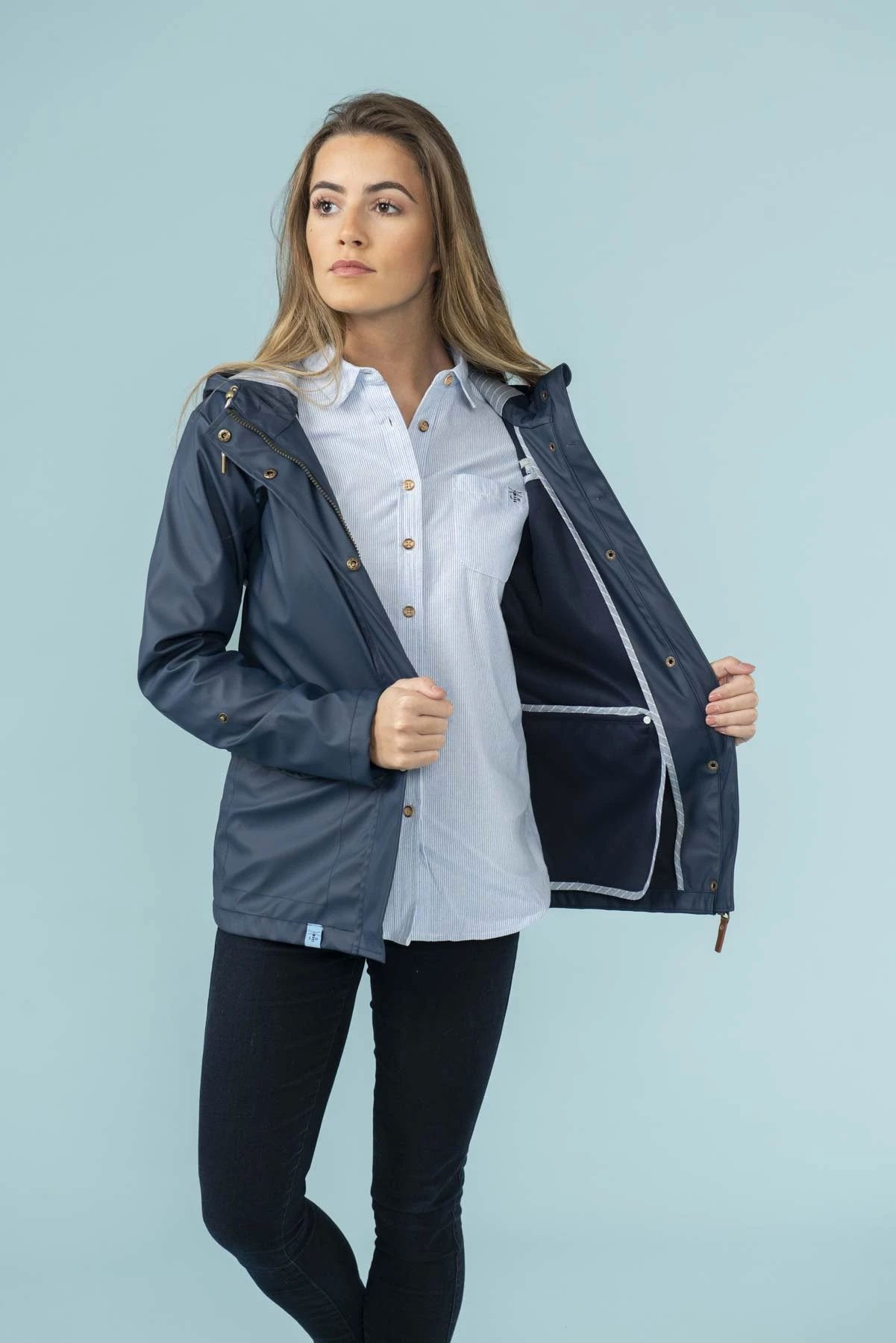 Lighthouse Bowline Short Rubberised Jacket | Night Sky 