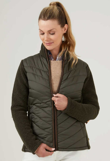 Green Alan Paine Ladies Highshore Quilted Jacket