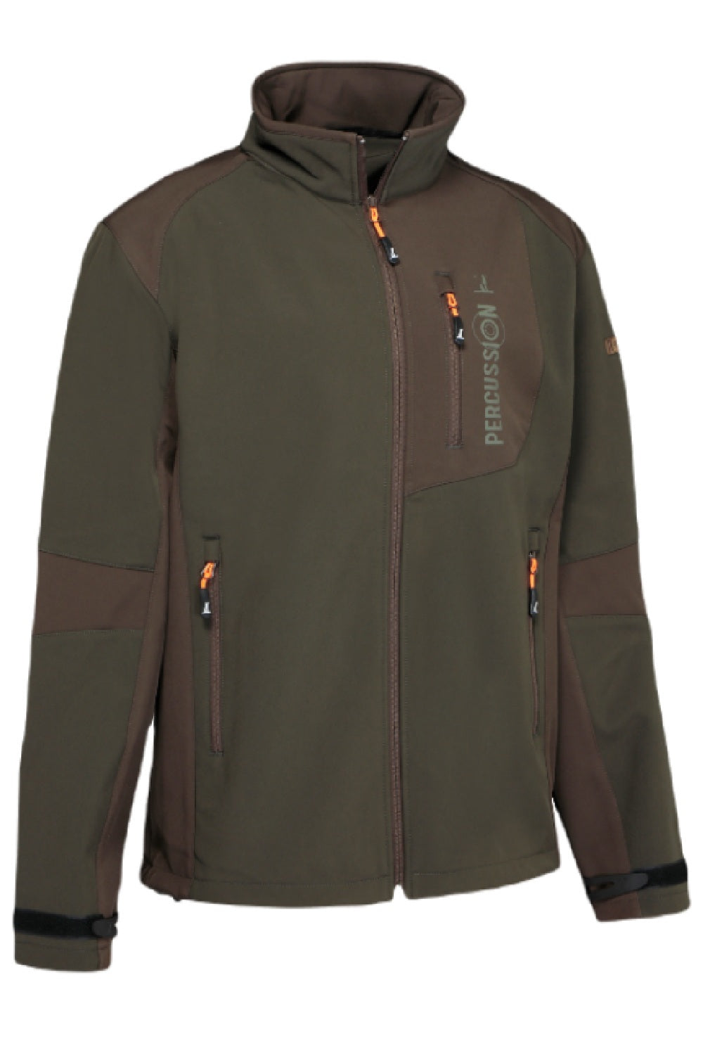 Percussion Softshell Waterproof Jacket in Green/Brown