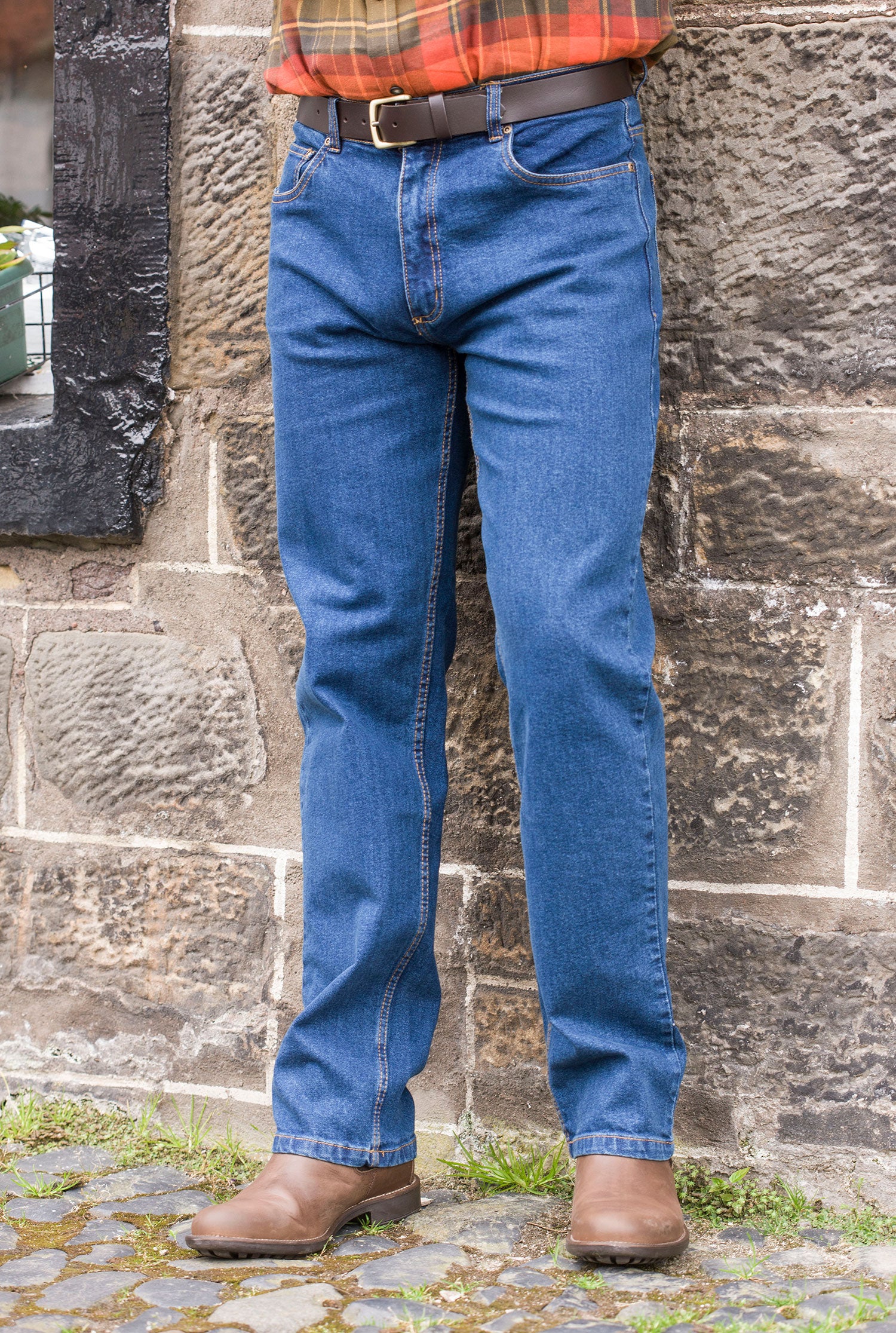 Stonewashed Hoggs of Fife Comfort Fit Heavyweight Jeans 