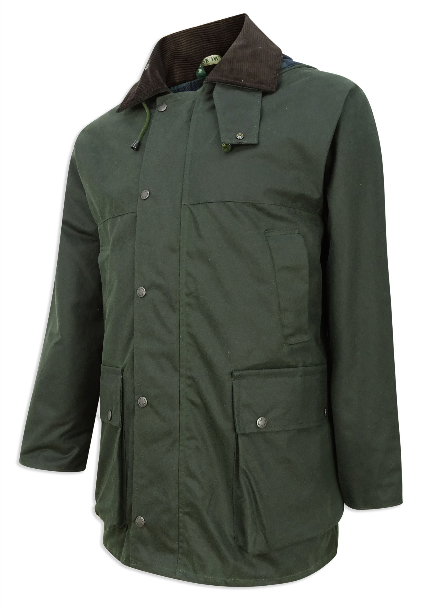 Padded wax best sale jacket mens