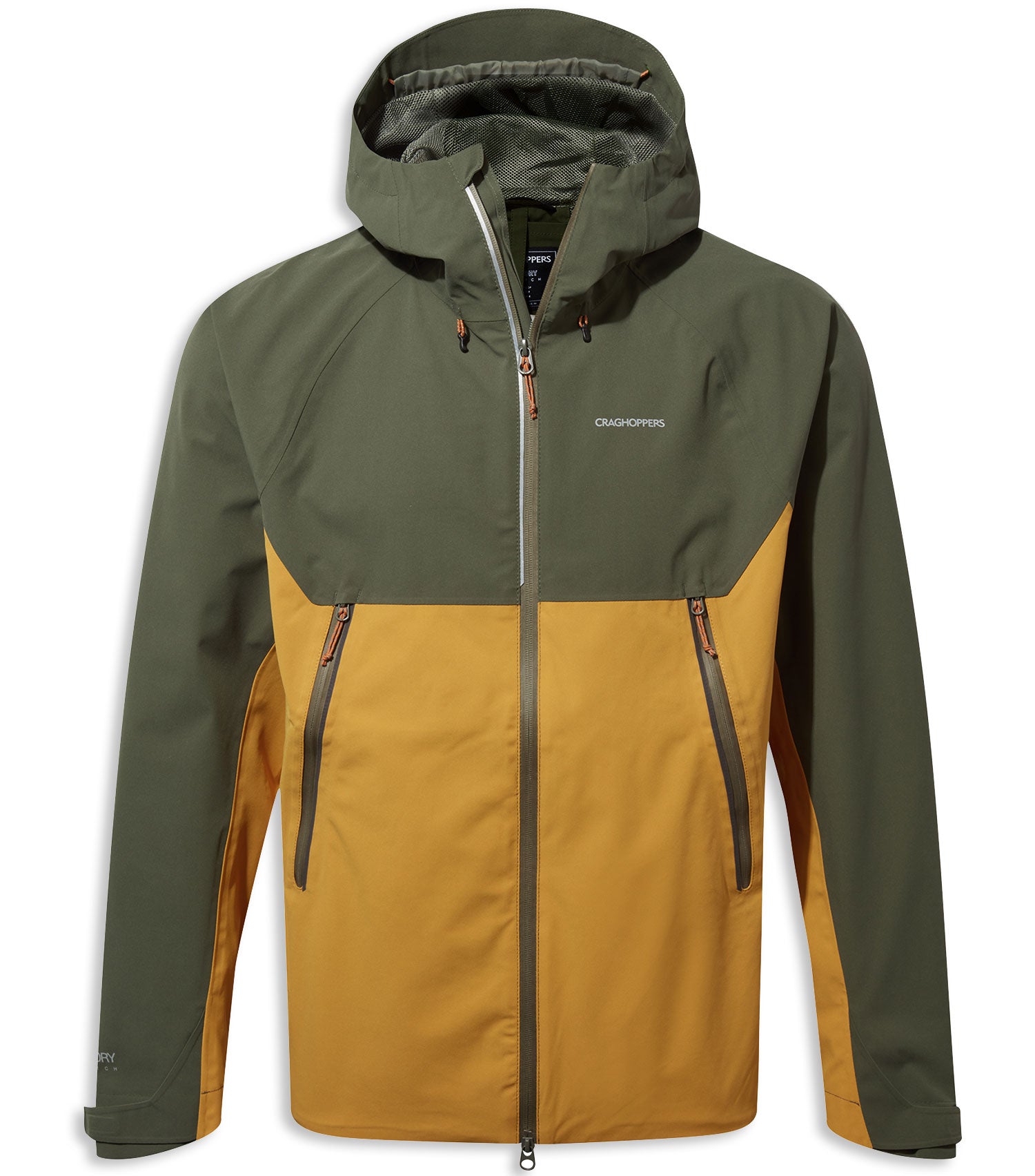 Parka Green / Dark Butterscotch Craghoppers Trelawney Waterproof Jacket