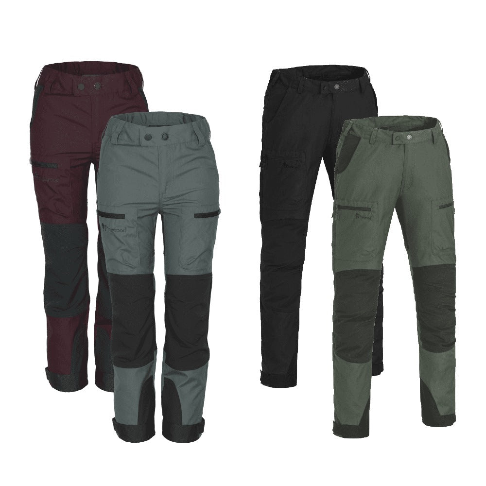 Pinewood Childrens Caribou TC Trousers in Mid Green/Mossgreen, Storm Blue/Dark Anthracite, Black/Black, Plum/Dark Anthracite