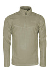 Pinewood Mens Tiveden Fleece Sweater In Mid Khaki #colour_mid-khaki