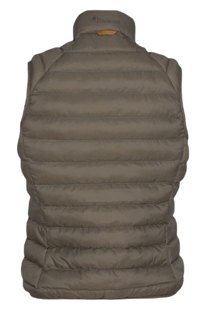 Pinewood Womens Abisko Insulation Vest in Dark Mole Brown