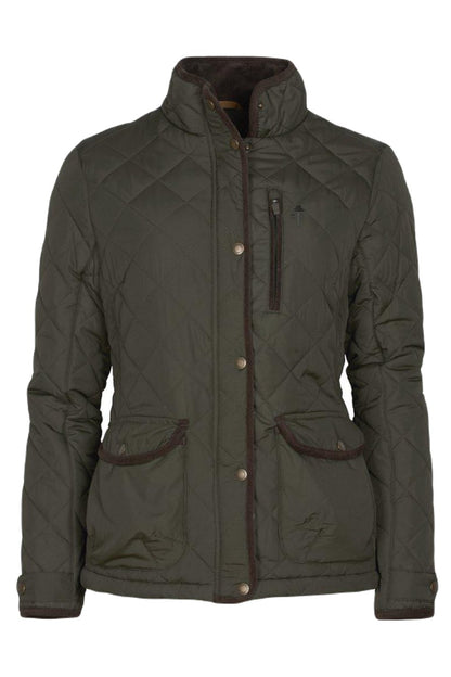 Pinewood Womens Nydala Classic Quilt Jacket in Moss Green