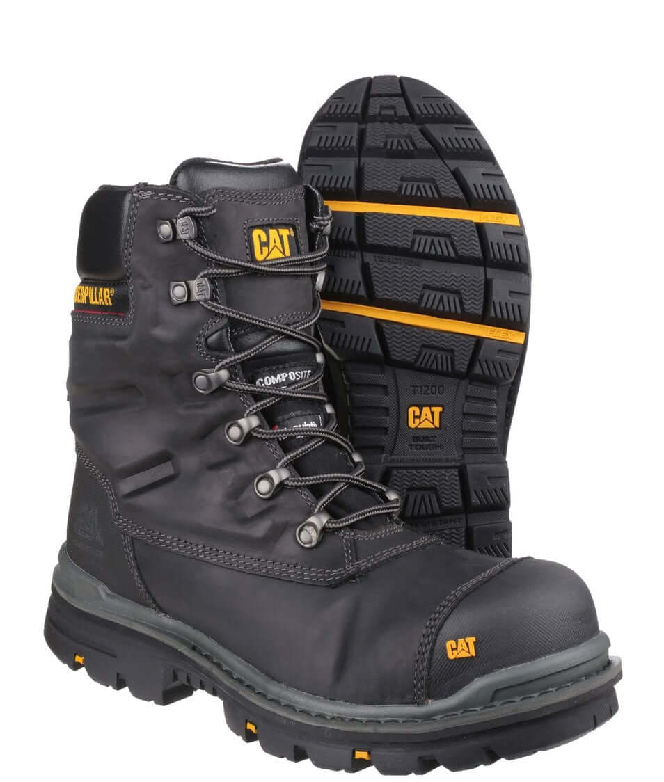 Caterpillar Premier Waterproof S3 Safety Boot in Black 