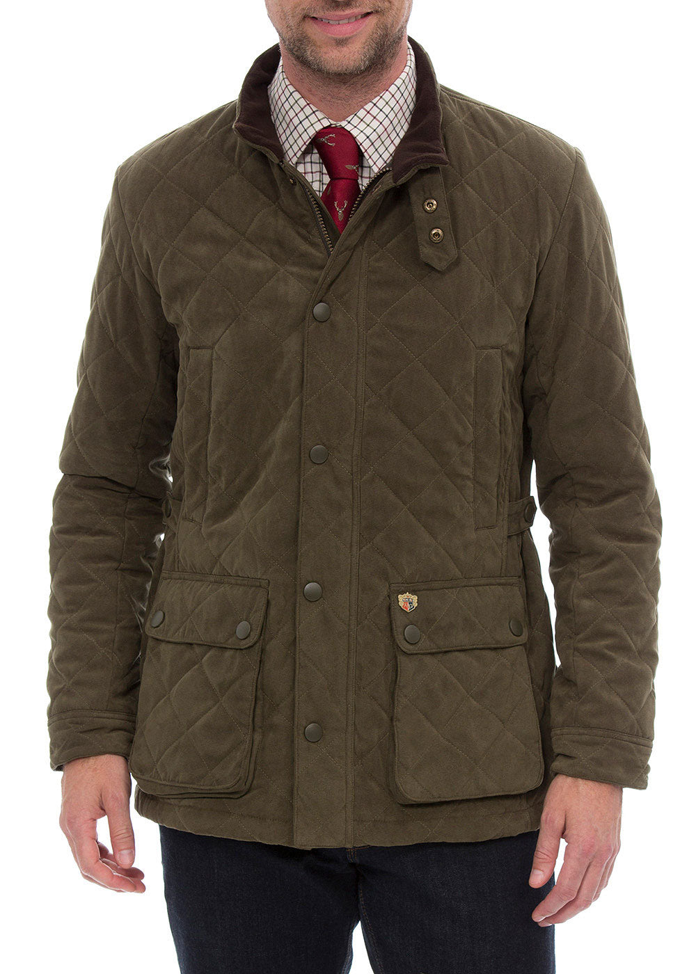 Man wearing Felwell Quilted Jacket by Alan Paine 