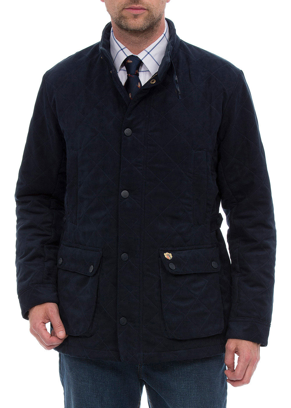 Manwearing Alan Paine Felwell Quilted Jacket Colour Navy  