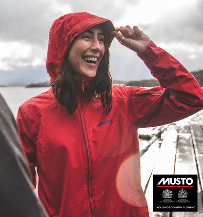 Red Musto Ladies Sardinia Long Rain Jacket 