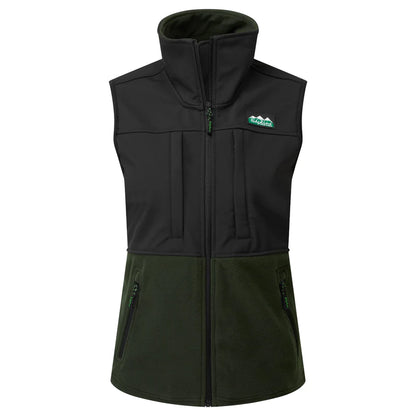 Ridgeline Ladies Hybrid Fleece Vest in Black/Olive