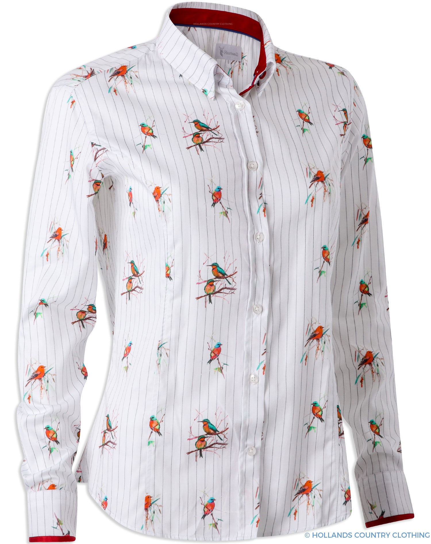 Hartwell Layla Cotton Shirt | Red Birds white shirt
