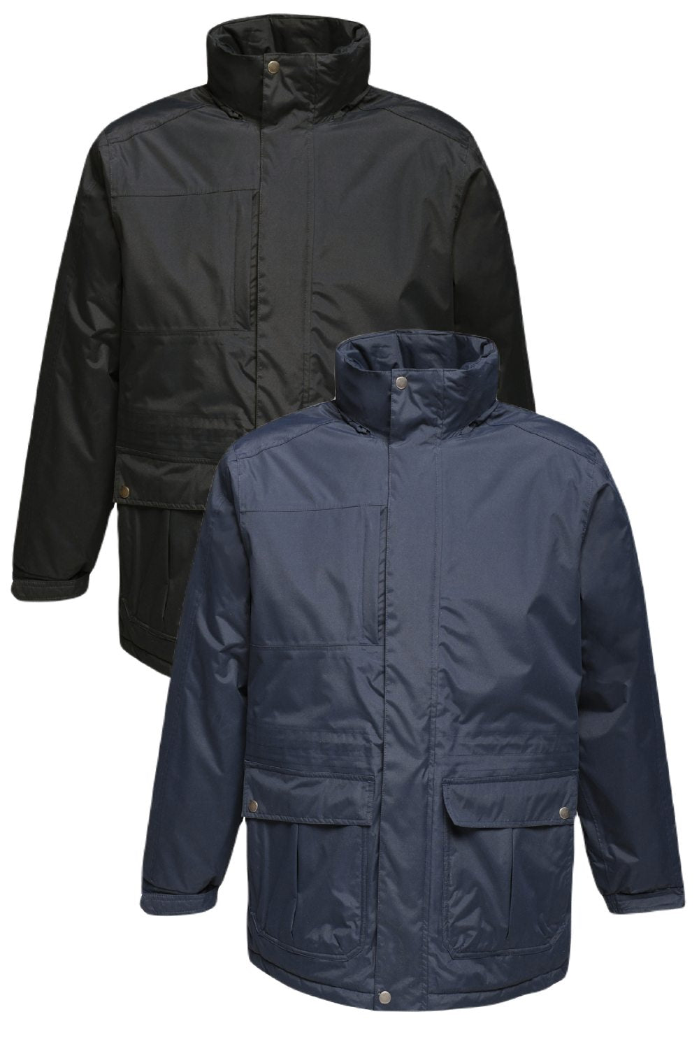 Regatta Darby III Insulated Parka Jacket In Black and Navy 