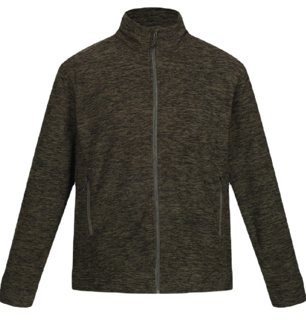 Regatta Thornly Full Zip Marl Fleece in Dark Khaki Marl 