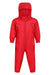 Regatta Kids Breathable Paddle Rain Suit In Classic Red