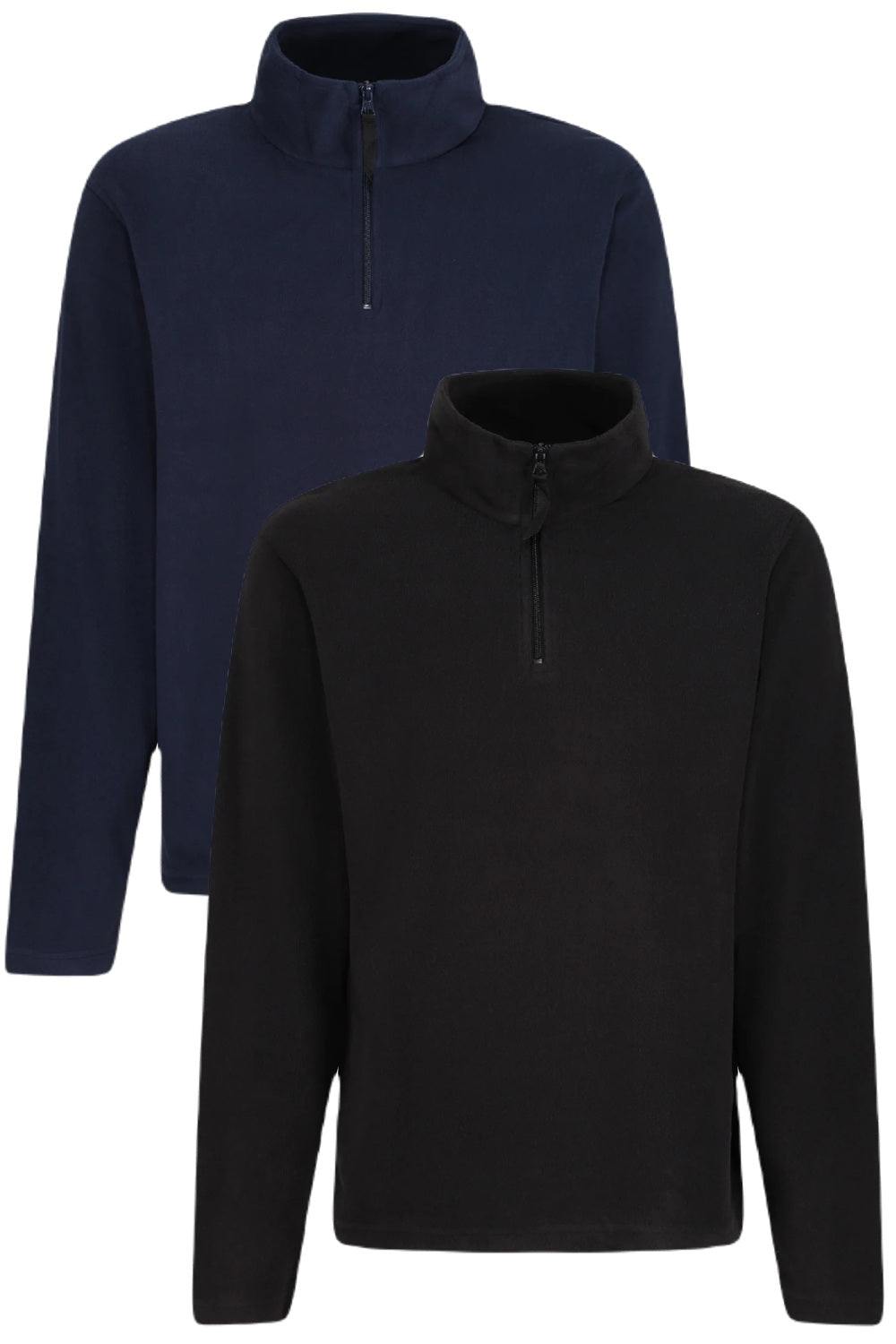 Regatta Micro Zip Neck Fleece in Dark Navy and Black 