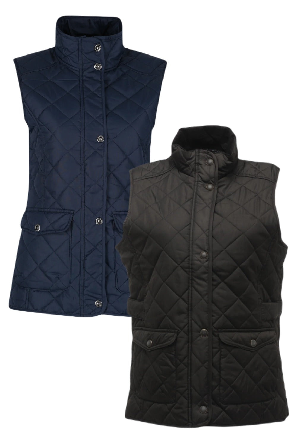 Regatta Womens Tarah Diamond Quilt Bodywarmer in Navy and Black 