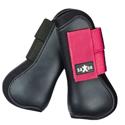 Saxon Open Front Boots | Four Colours In Black/Pink 