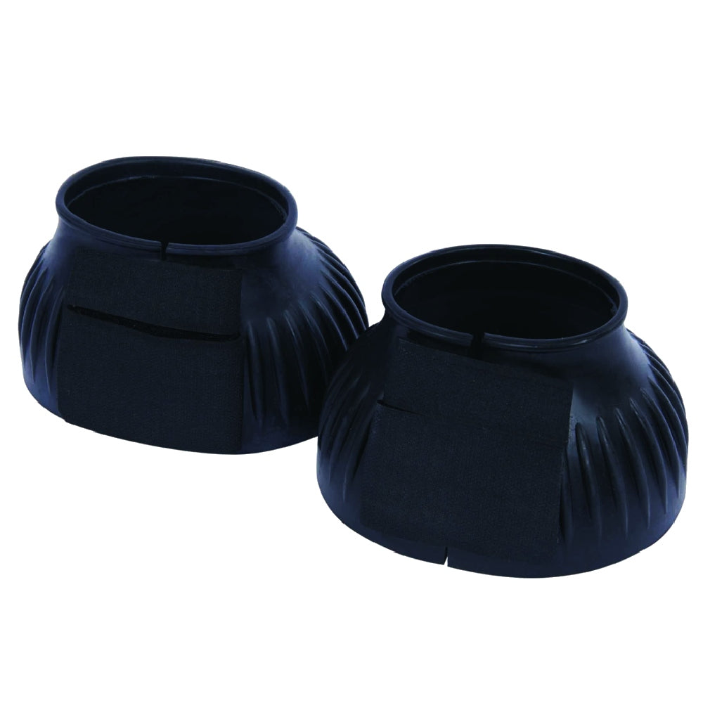 Saxon Ribbed Touch Tape Bell Boots in Black 