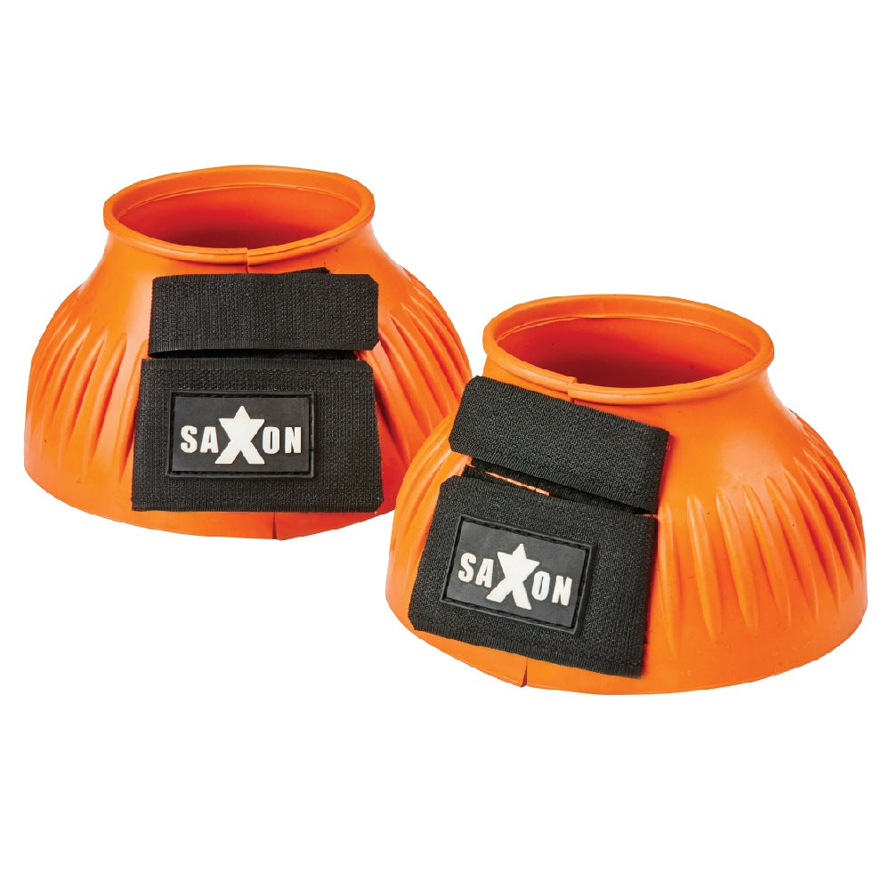 Saxon Ribbed Touch Tape Bell Boots in Orange 