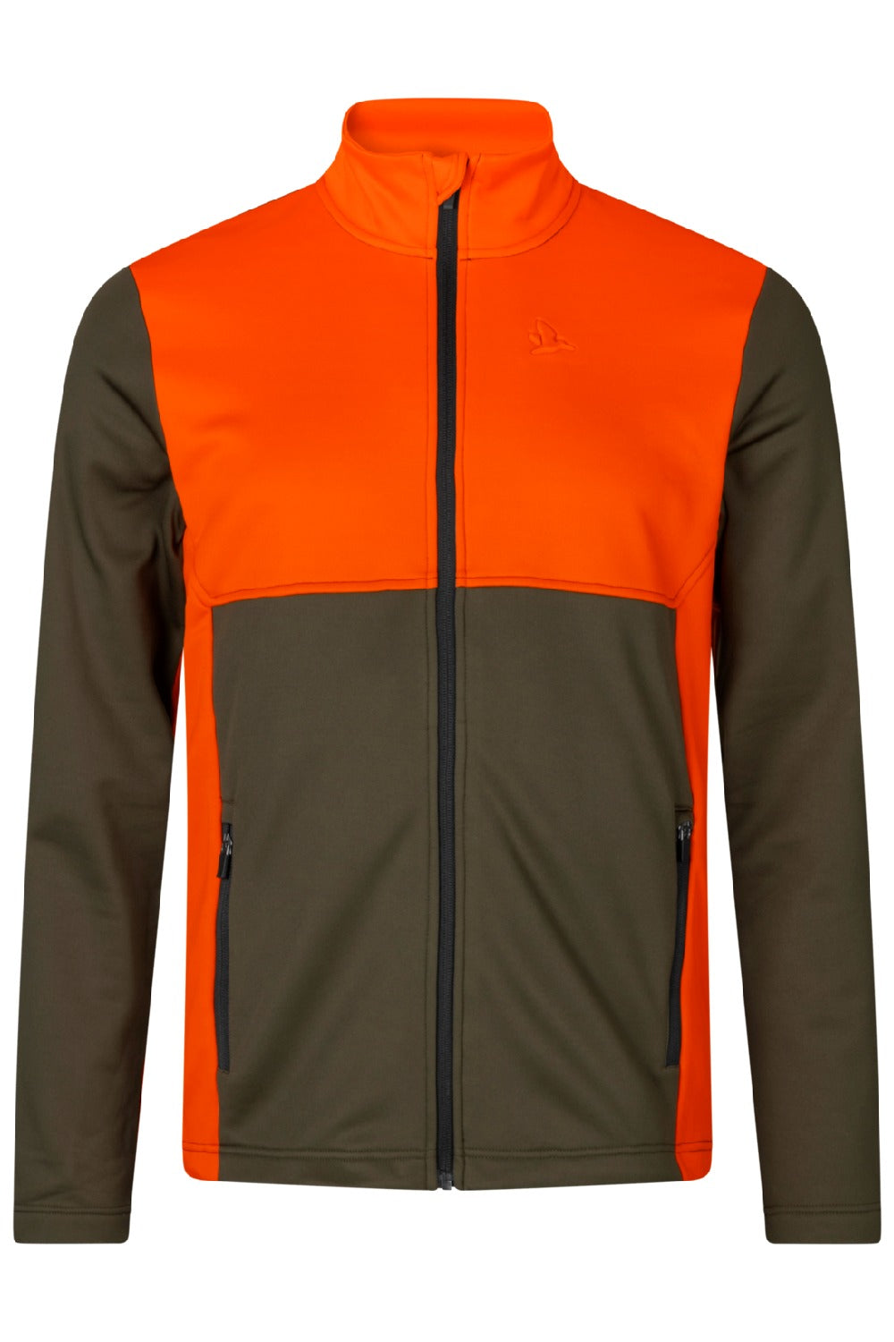 Seeland Mens Elliot Fleece in PIne Green/Hi-Vis Orange 