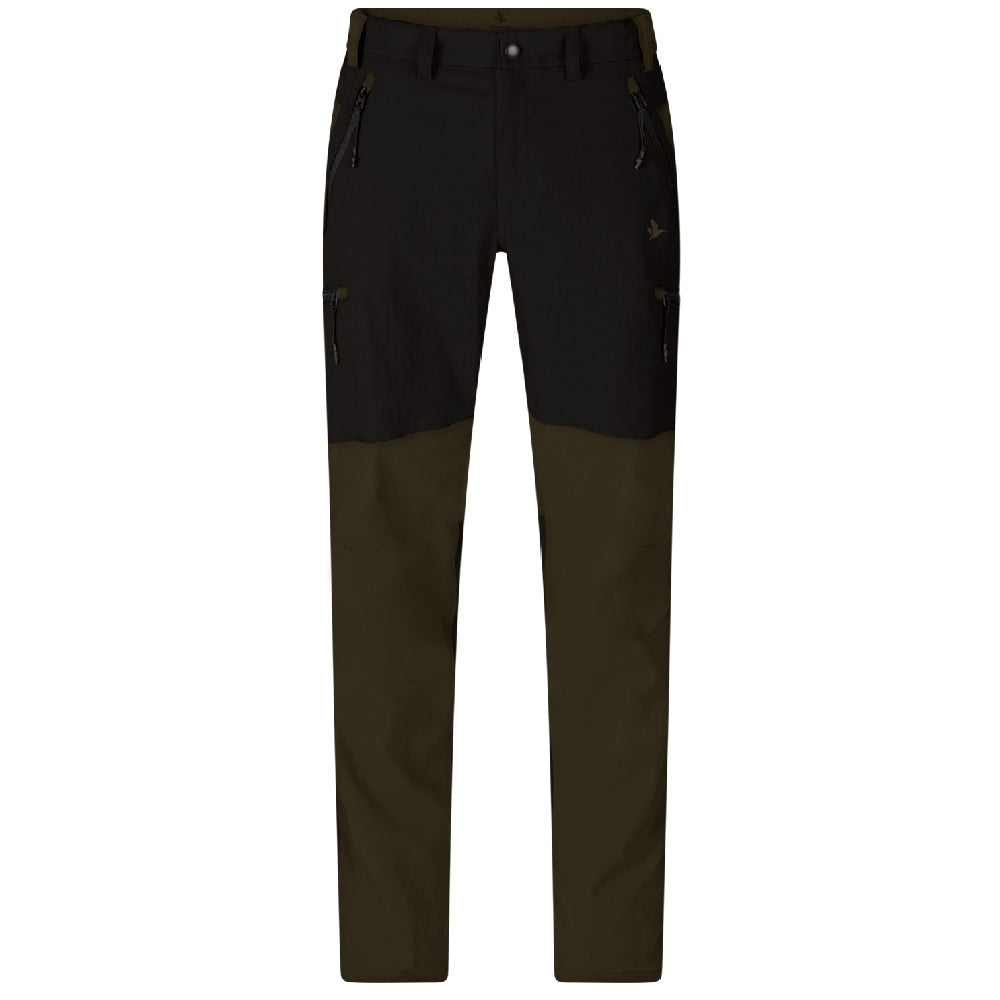 Seeland Outdoor Stretch Trouser in Pine Green in Grizzly Brown/Duffel Green