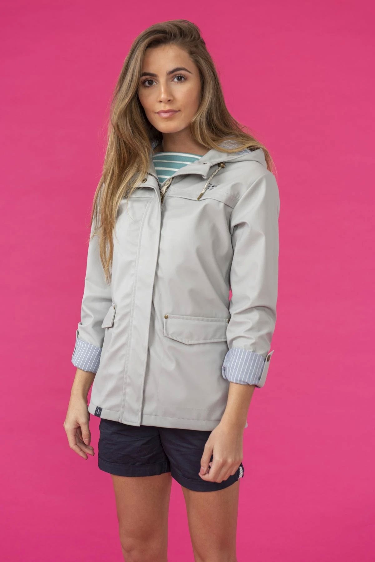 Lighthouse Bowline Short Rubberised Jacket | Harbour Mist 