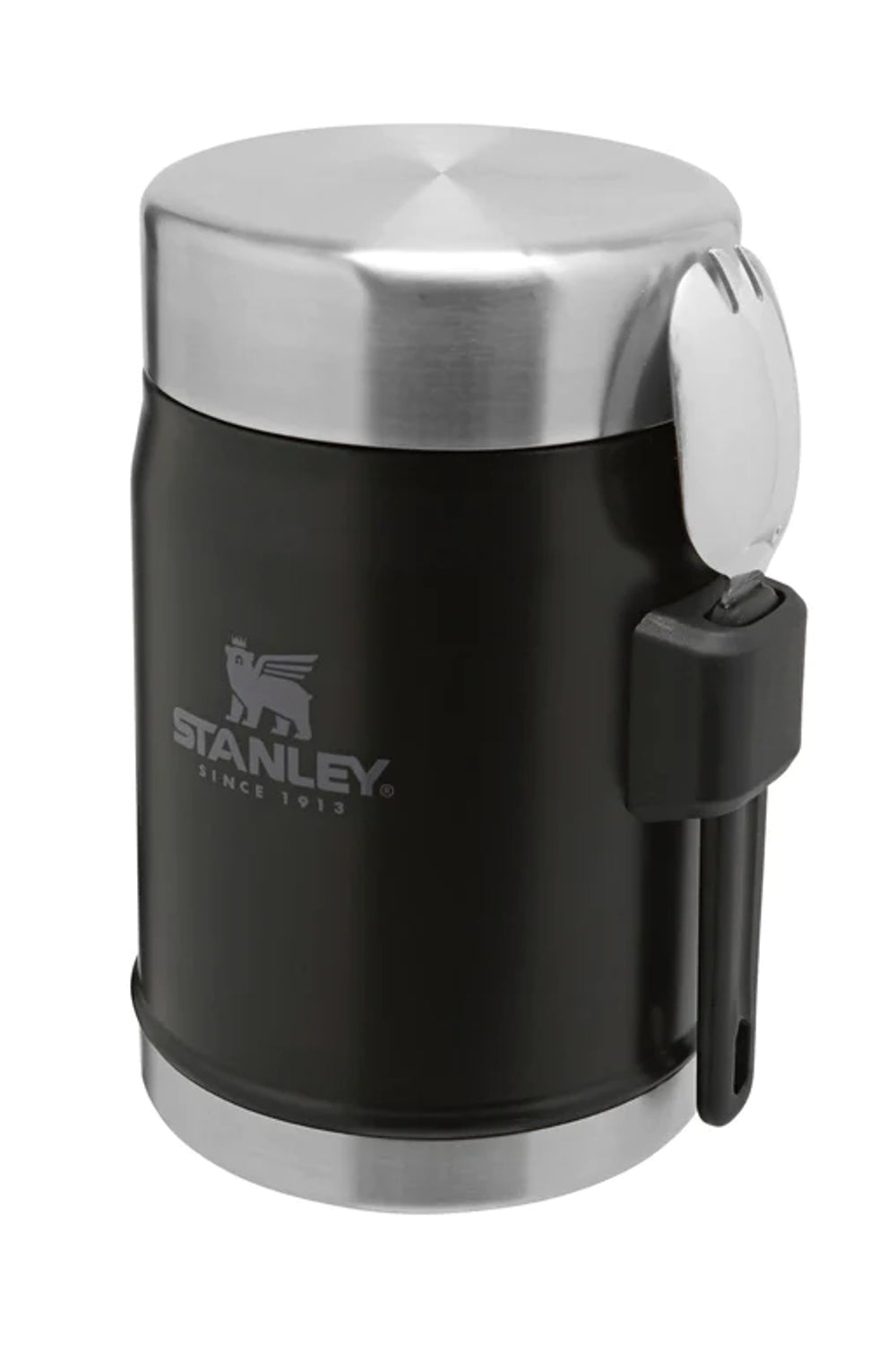 Stanley Classic Legendary Food Jar and Spork 0.4L in Matte Black Pebble