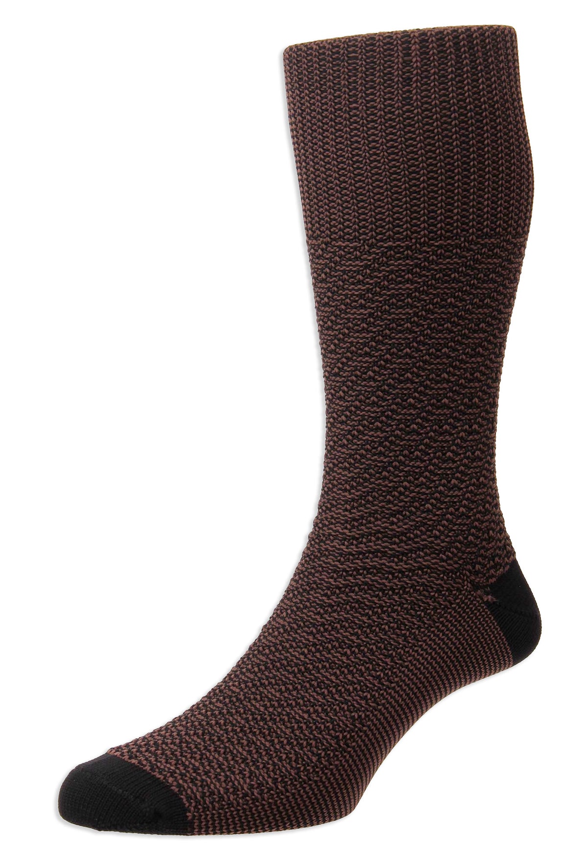 HJ Hall Indestructible Fancy Marl Work Socks Brown 