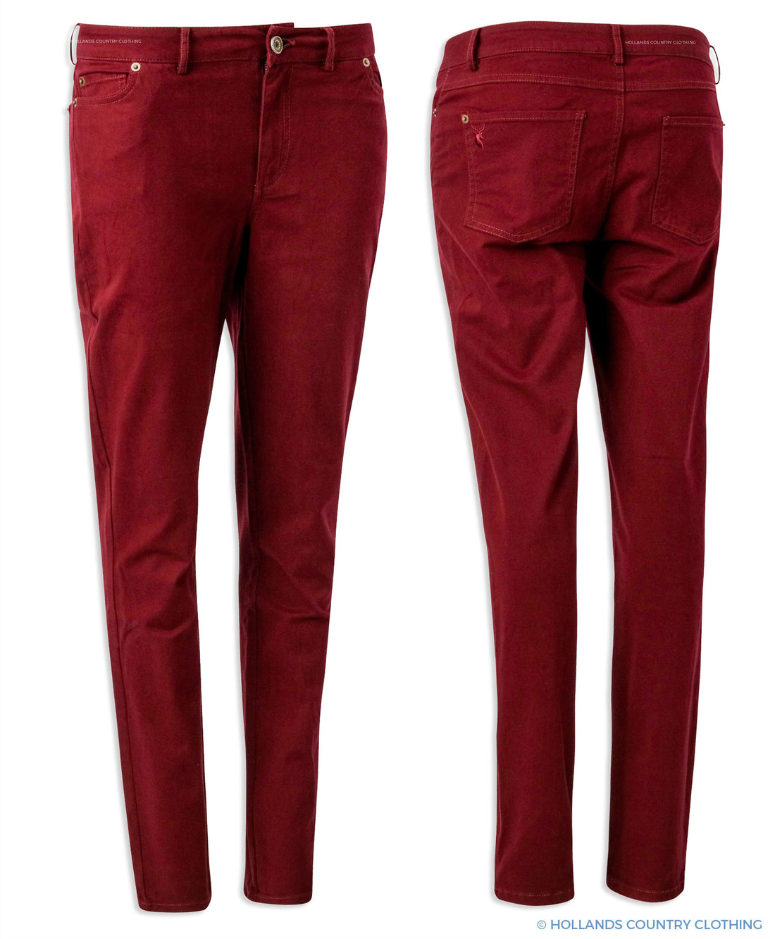 Hartwell Melanie Cotton Trousers Burgundy