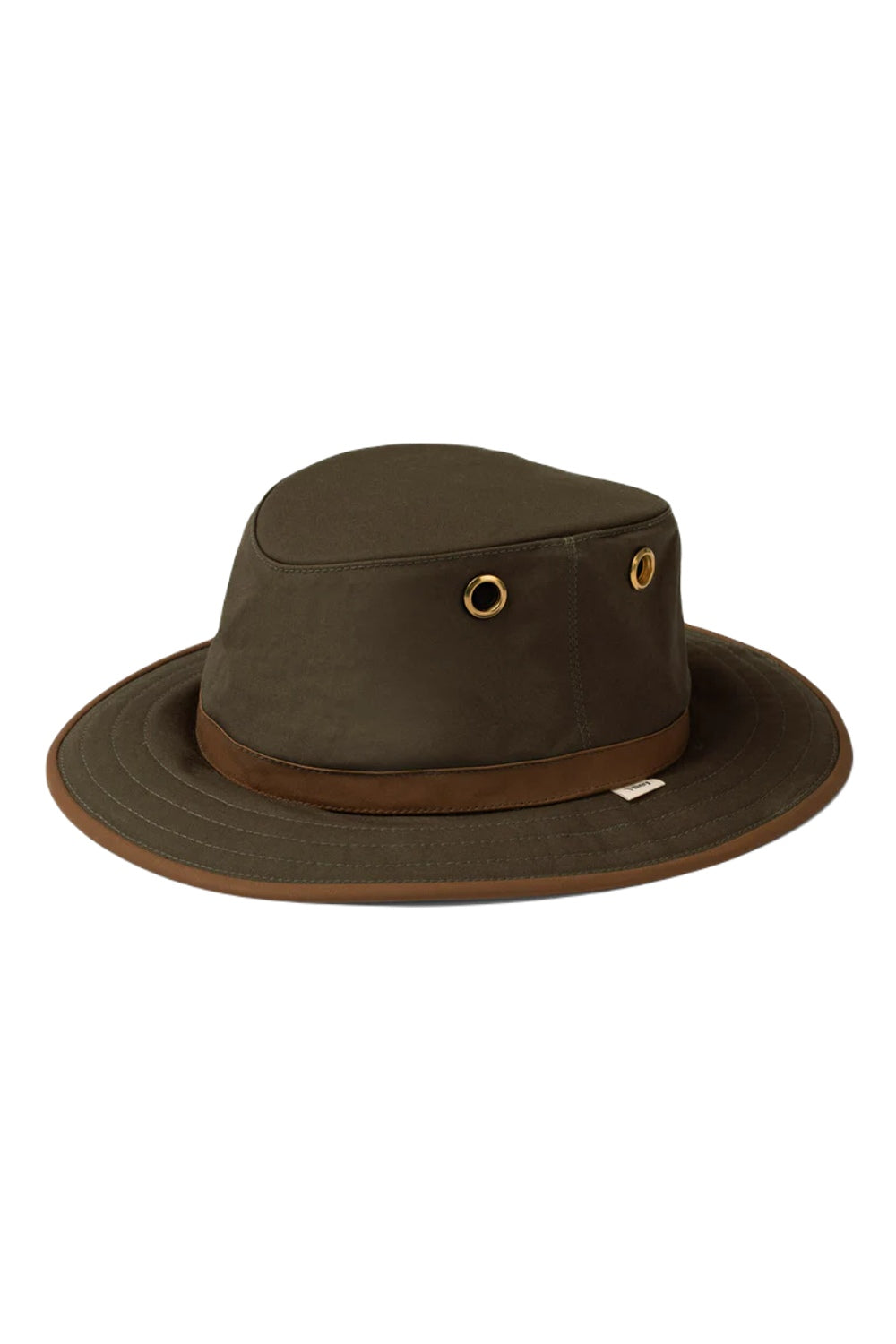 Tilley Hats Outback Waxed Cotton Hat In Green/British Tan 