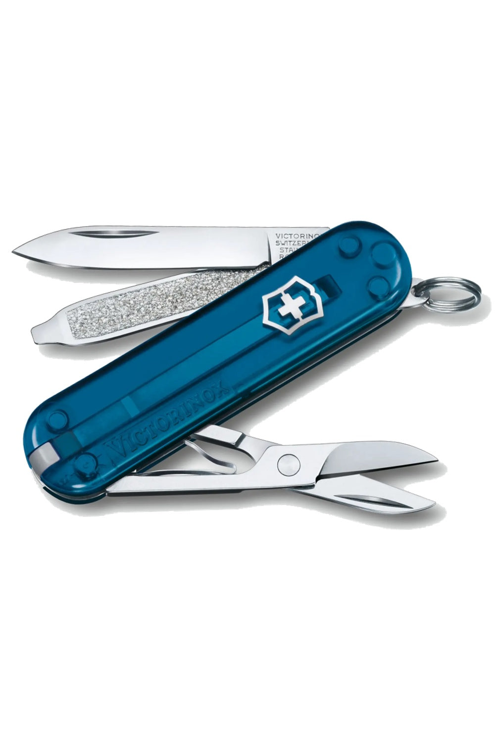 Victorinox Classic SD Transparent Swiss Army Small Pocket Knife in Sky High 