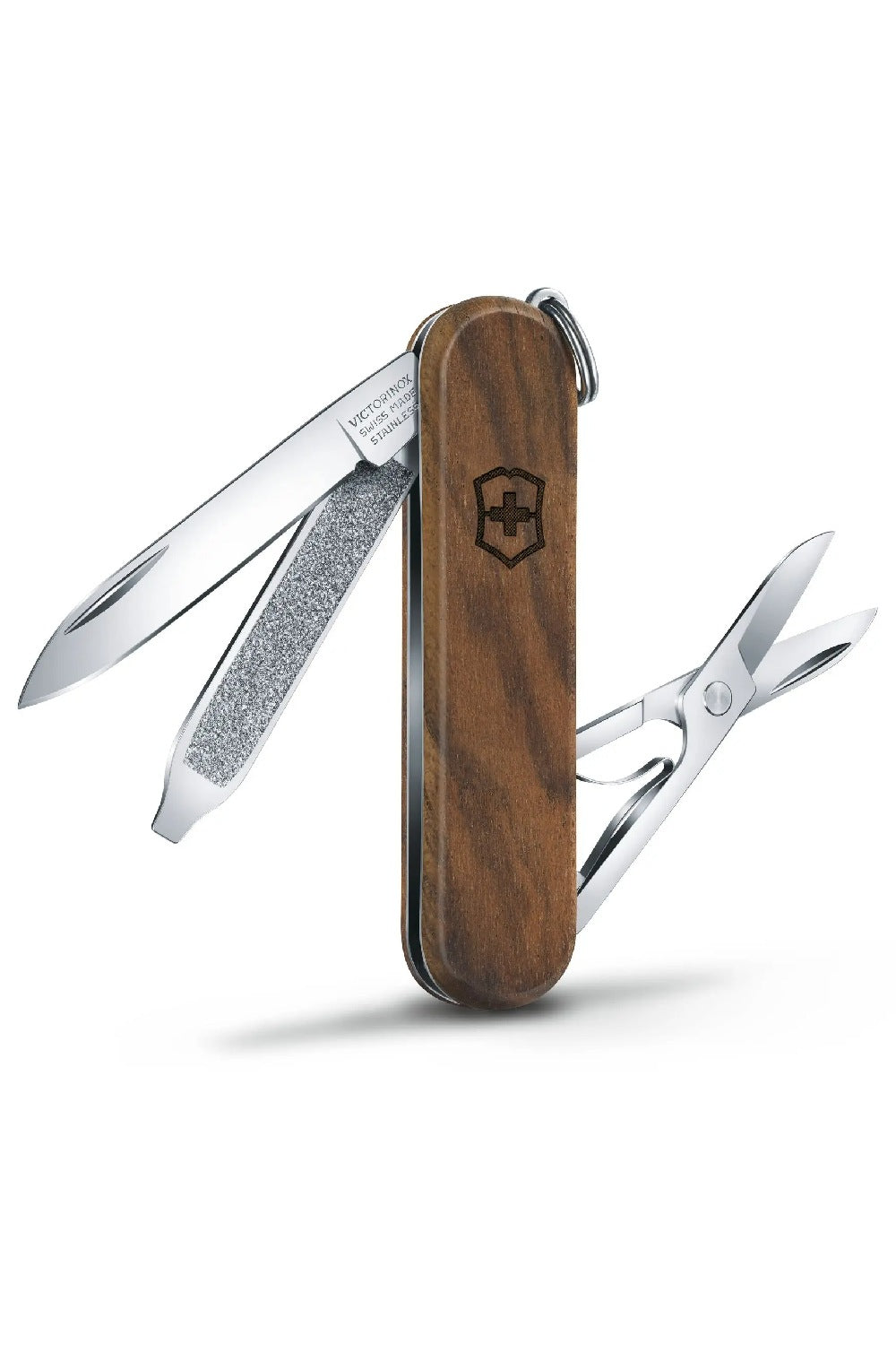 Victorinox Classic SD Wood Swiss Army Small Pocket Knife in Walnut Wood