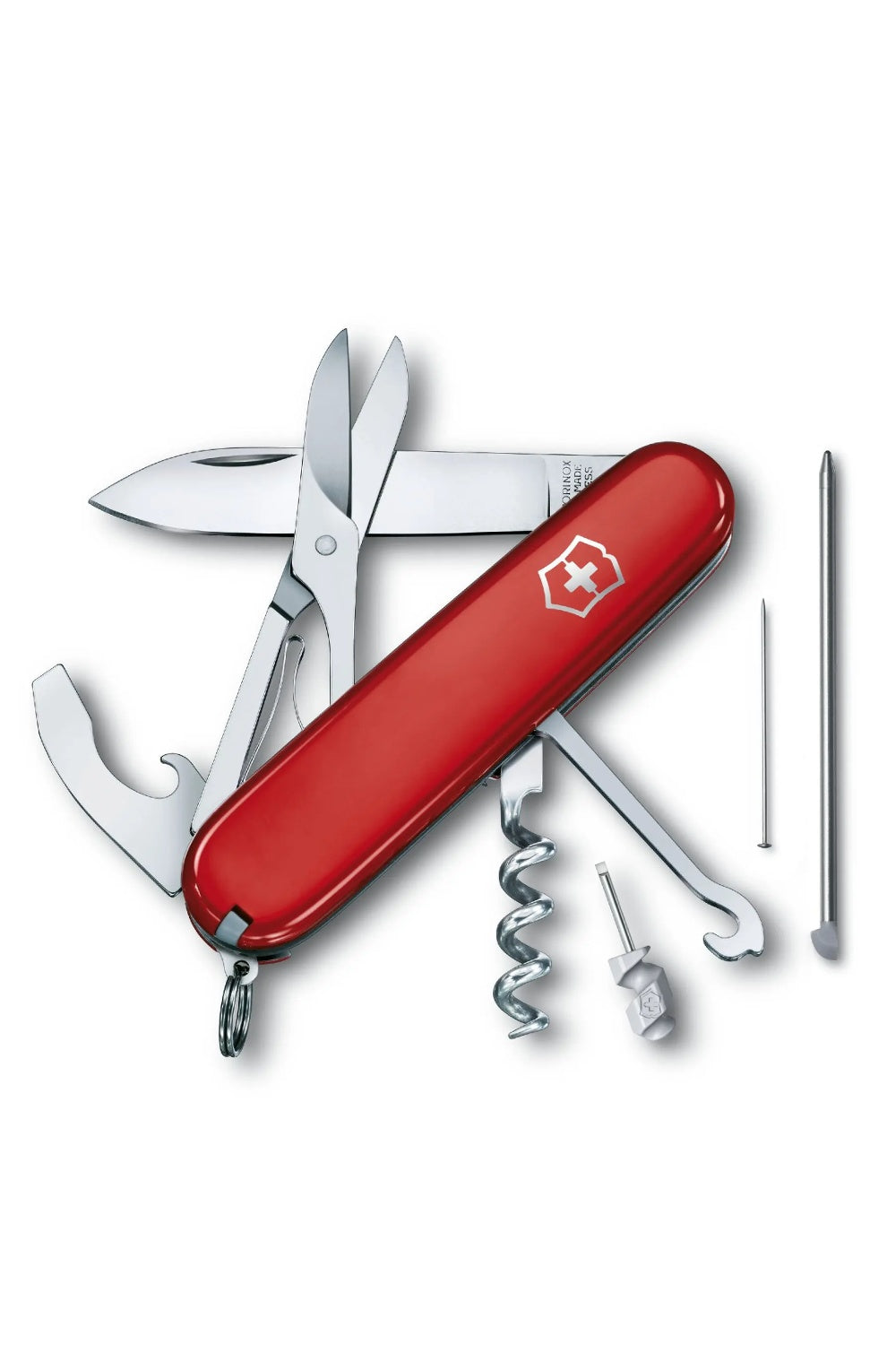 Victorinox Compact Swiss Army Medium Pocket Knife with Multi-Purpose Hook in Red
