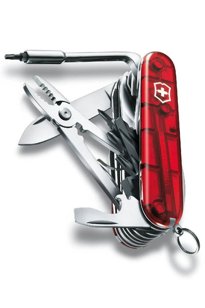 Victorinox Cyber Tool L Swiss Army Medium Pocket Knife with 39 Functions in Red Transparent