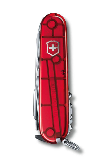 Victorinox Cyber Tool L Swiss Army Medium Pocket Knife with 39 Functions in Red Transparent